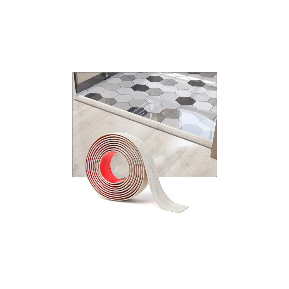 Self Adhesive Vinyl Floor Transition Strip, Laminate Floor Strip Floor Flat Divider Strip For Joining Floor Gaps,Carpet Threshold Transition,Floor 6941197820658