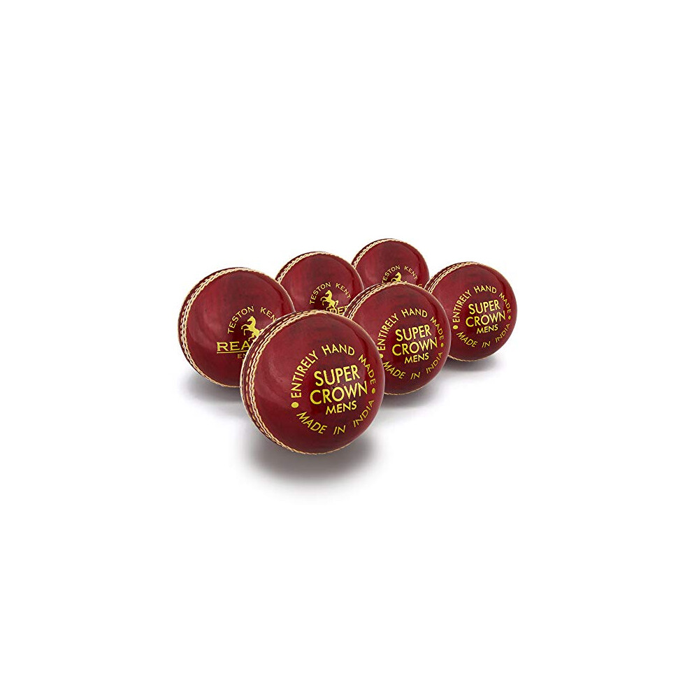 Super Crown Cricket Ball 5.5oz, Red, Mens (Box Of x6)