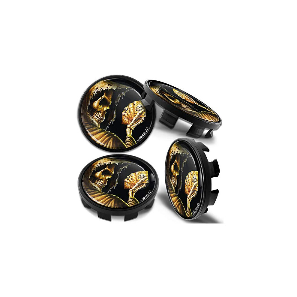 4 X 68Mm Wheel Centre Alloy Hub Center Caps Hubcaps Compatible With 36136783536 Skull Poker Cards Cb 34 9145546437321