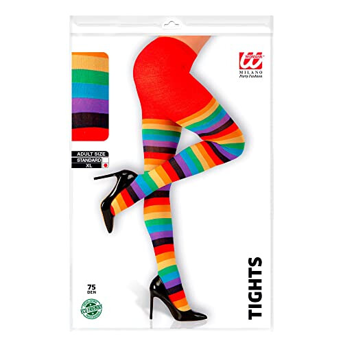 30015 Tights 75 DEN, Striped, Multicoloured, Standard Size 1