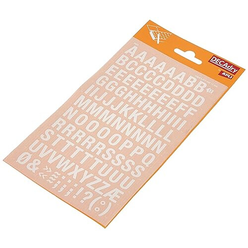 White Letters Transfers - 12 mm - 1 Sheet 2