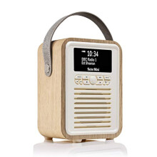 Retro Mini Portable Dab Radio with Bluetooth Speaker and Aux - Dab+ FM Bedside Dual Alarm Clock Radio, Battery Operated Radio and Digital Radio Mains