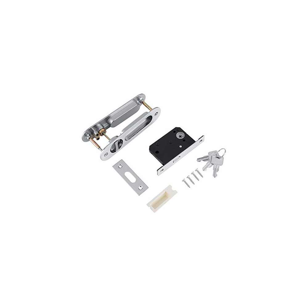 Sliding Door Lock Mortise Lock Handle With Keys, Sliding Door Mortice Lock, Pocket Door Lock Invisible Recessed Door Handle For Barn Wood Furniture 9399414219742