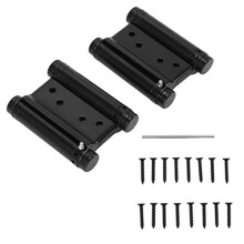 Double Action Spring Hinge, 1 Pair Automatic Gate Spring Hinge Rustproof Multi Layer Processing Two Way Door Hinge Durable Stainless Steel for Fence