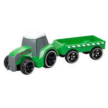 81490AM Tooko Remote Control Trailer, Contruction Vehicle Toy, Preschool Tractor, Green