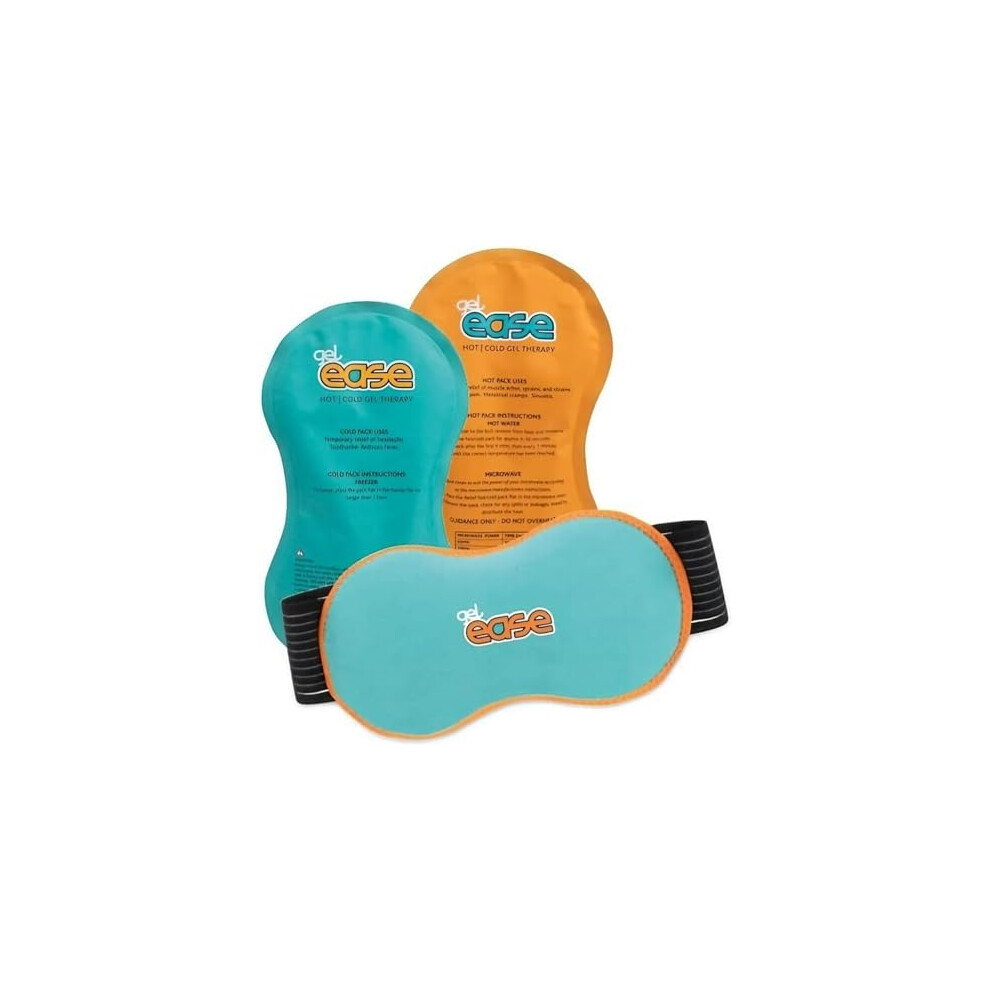 Reliance Medical Gelease Hot And Cold Pack Of 2, Dual Therapeutic Pain Relief For Muscles And Joints, Reduces Swelling And Inflammation, With Flexible Application