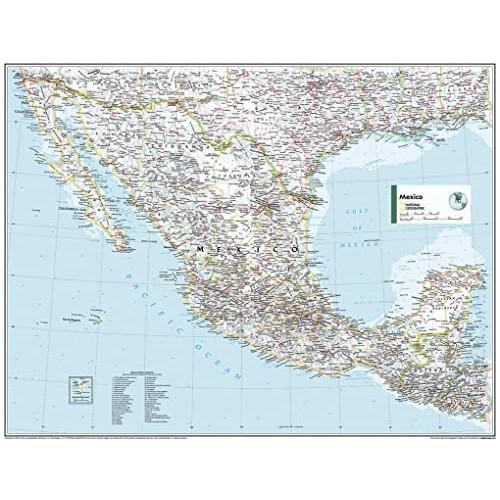 National Geographic Maps: Mexico Wall Map - Compact - 54 x 41 cm - Front Lamination