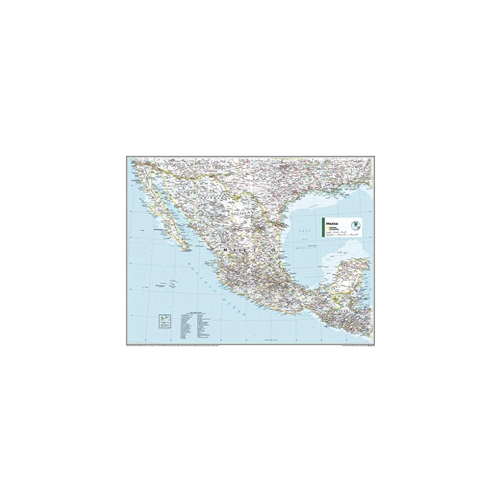 Maps: Mexico Wall Map - Compact - 54 x 41 cm - Front Lamination