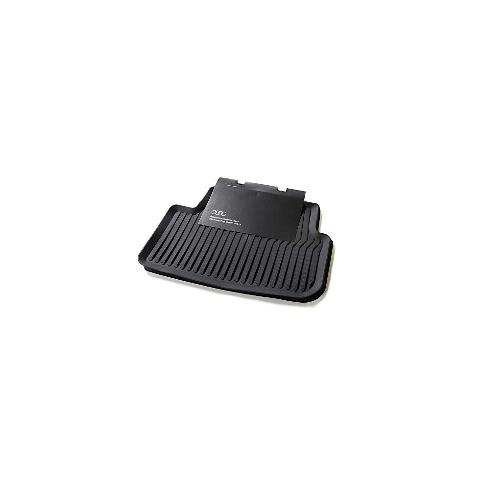 Audi Black 82A061511041 Rubber Floor Mats 2 X Rear Original Rubber Mats All Weather Mats