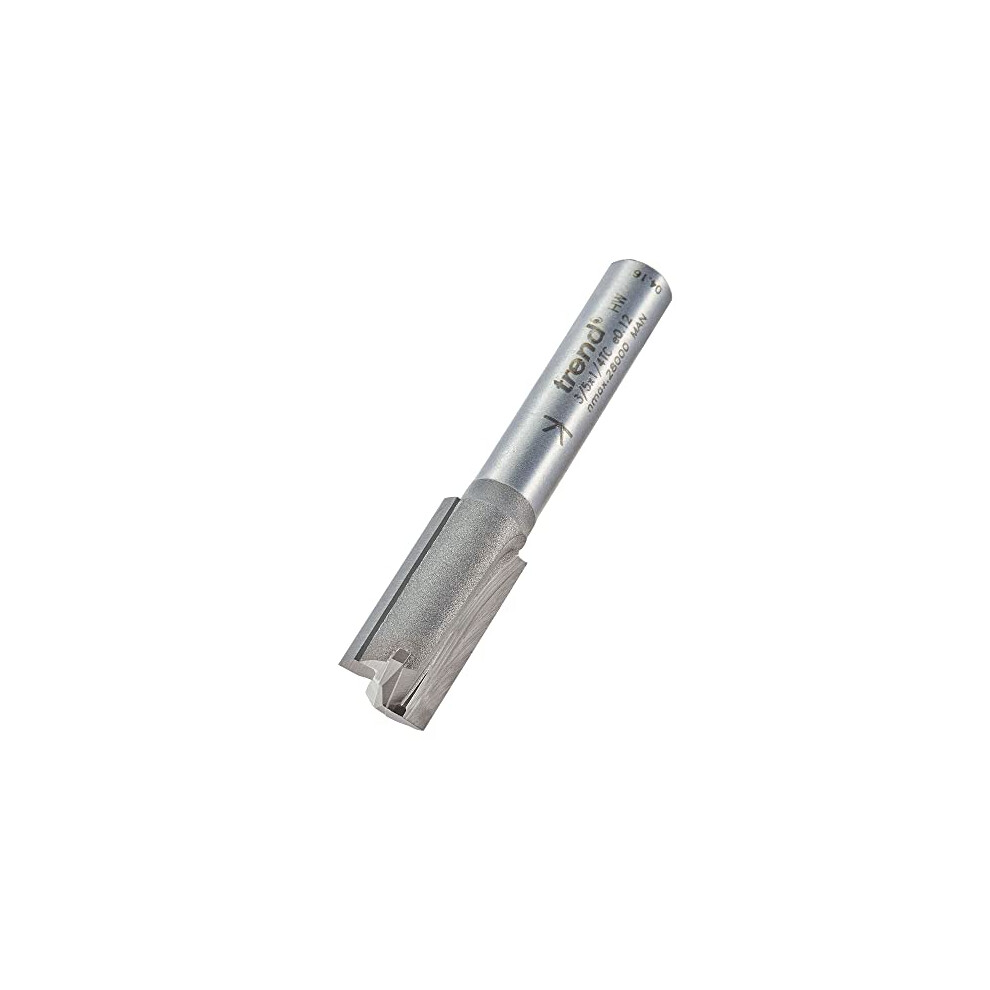 Professional Straight Two Flute Router Cutter Bit, 1/4 Inch Shank, 9mm Cut Diameter, Tungsten Carbide Tipped, 3/5X1/4TC