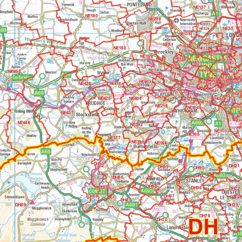 Postcode Sector Map - (S16) - North East England - Wall Map-Paper 2