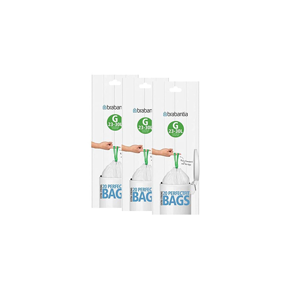 Size G 30 Litre Bin Liners (3 Pack)