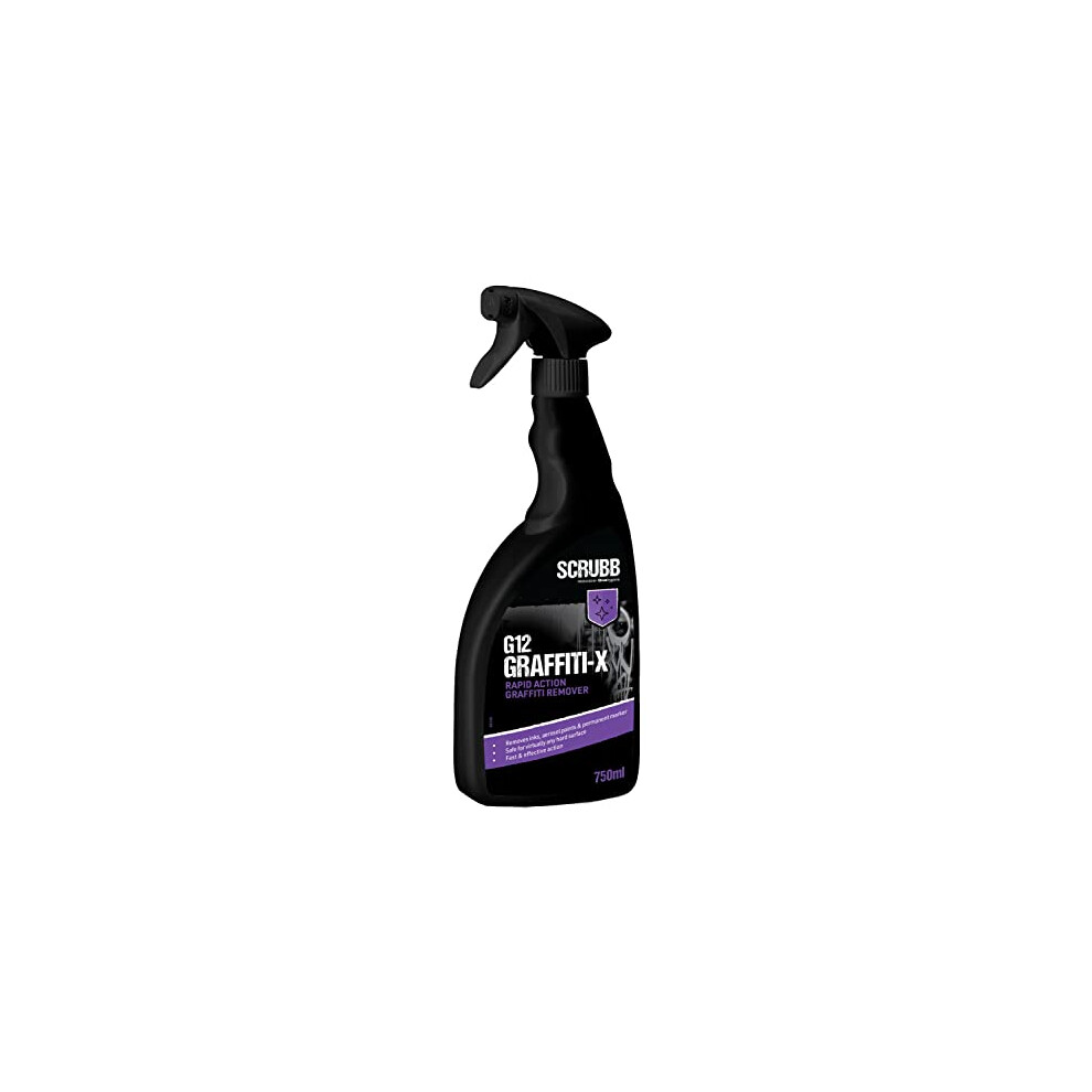 G12 Graffiti-X Graffiti Remover, Aeorosol Paints, Inks & Permanent Marker Remover, 750Ml 5037832328922