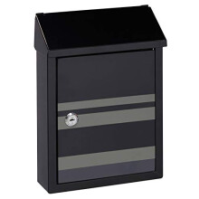 E5724-STR Letterbox, Black with Screen Printing