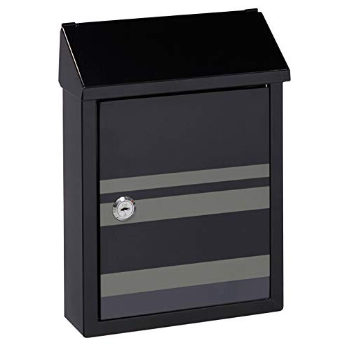 E5724-STR Letterbox, Black with Screen Printing