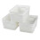 White Plastic Woven Storage Baskets, 6 Packs 2
