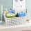 White Plastic Woven Storage Baskets, 6 Packs 5