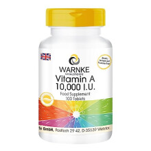 Vitamin A 10000 I.U. - Vegan - 100 Tablets | Warnke Vitalstoffe