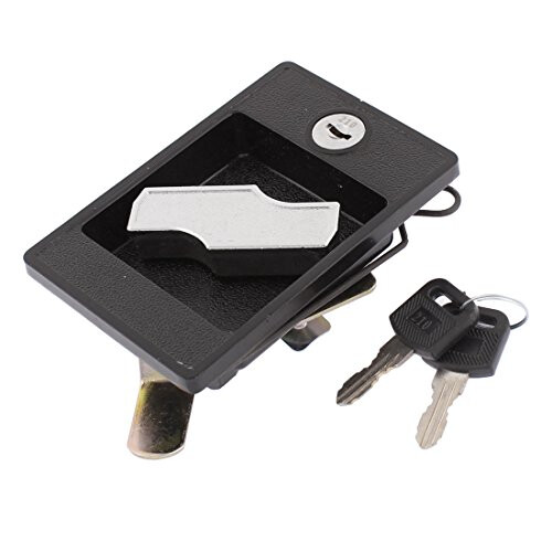 A15112300ux1263 Door Lock 2-Door Cupboard Closet Metal Key Lock Entry Locker 105 x 100 x 33mm Hardware Black