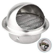 Ventilation Cover Stainless Steel Air Vent Round Wall Vent Outlet Metal Ventilation Grille Ducting Suit for 4 inch Diameter Pipes for Home or