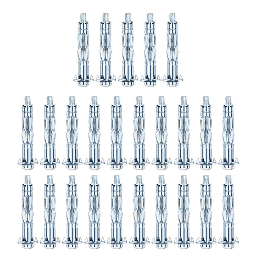25Pcs M438 Plasterboard Fixings Hollow Wall Anchor Hollow Wall Fixings Drywall Anchor Plugs M4 Wall Anchor Dry Wall Anchor Screws Heavy Duty Metal 717186847885
