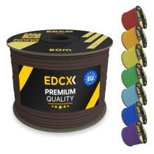 4mm Nylon Paracord 550 50m (165 feet) - Type III, 100% Nylon Rope, 7 Strand Rope, 4mm Nylon Rope in Solid Colors (Chocolate, 50 m)
