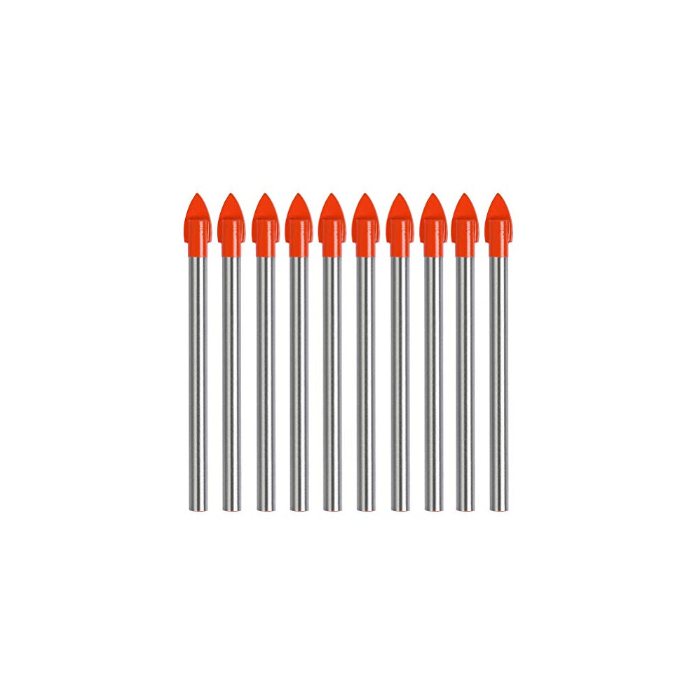 10 Pieces Drill Bits 6Mm Tile And Glass Tile Drill Bit Set Tungsten Carbide Drilling Tool For Ceramic Mirror Porcelain Marble, Professional Glass And 616361779600