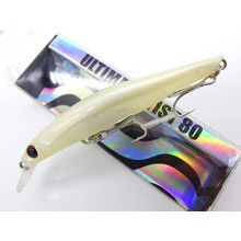 - ULTIMA ARTIST 70mm 80mm Sinking Minnow for Bass, Seabass, Pike, Trout, Salmon lure fishing (80mm - Color #01)