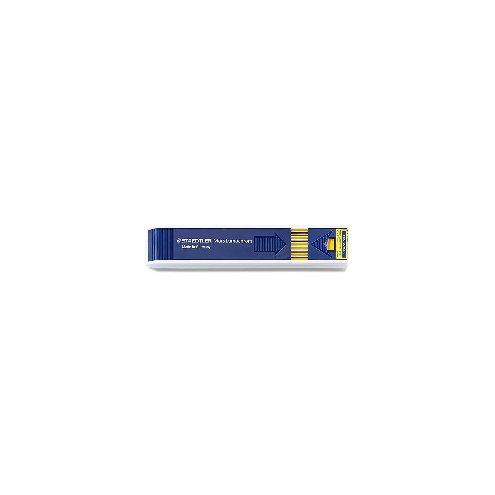 204-10 Mars Lumochrom Coloured Refill Leads for 2mm Lead Holders - Yellow (1 x Box of 12 Leads)