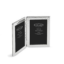  EDZARD Photo Frame Pavia, 4x6 inch (10x15 cm), Silver Plated Picture Frame, Tarnish Protected