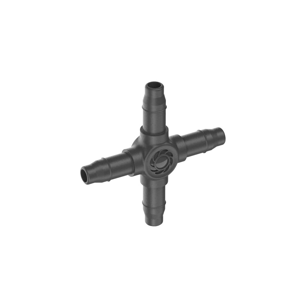 Gardena Micro-Drip-System 4-Way Coupling 4.6 Mm (3/16 Inch): Accessory For Branch Connection Of Supply Pipes And Irrigation Lines, Kink-Free, Easy &