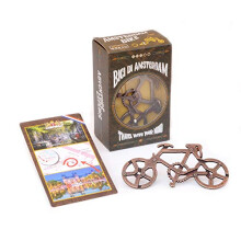 Logica Puzzles Art. Amsterdam Bike - Metal Brain Teaser - Difficulty 3/6 Hard - Cast Puzzle - Travellers Collection