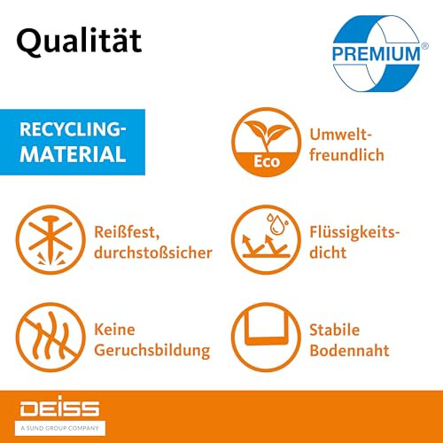 Bin Bags, 70 µm, 70 Litres, Blue 1