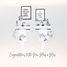 Wedding Card Congratulations to the New Mrs & Mrs Sinks - WK17