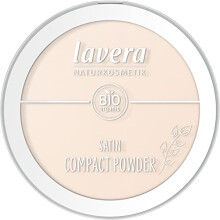 Satin Compact Powder -Light 01- nude - Organic Almond Oil & Organic Rice Powder - Vegan - Mattifying - Long-Lasting - Velvety Texture (1 x 9,5g)