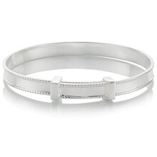 Sterling Silver Heritage Expandable Baby Bangle. Christening Bangle | Baby Jewellery | Baby Keepsake | Baby Shower Gift