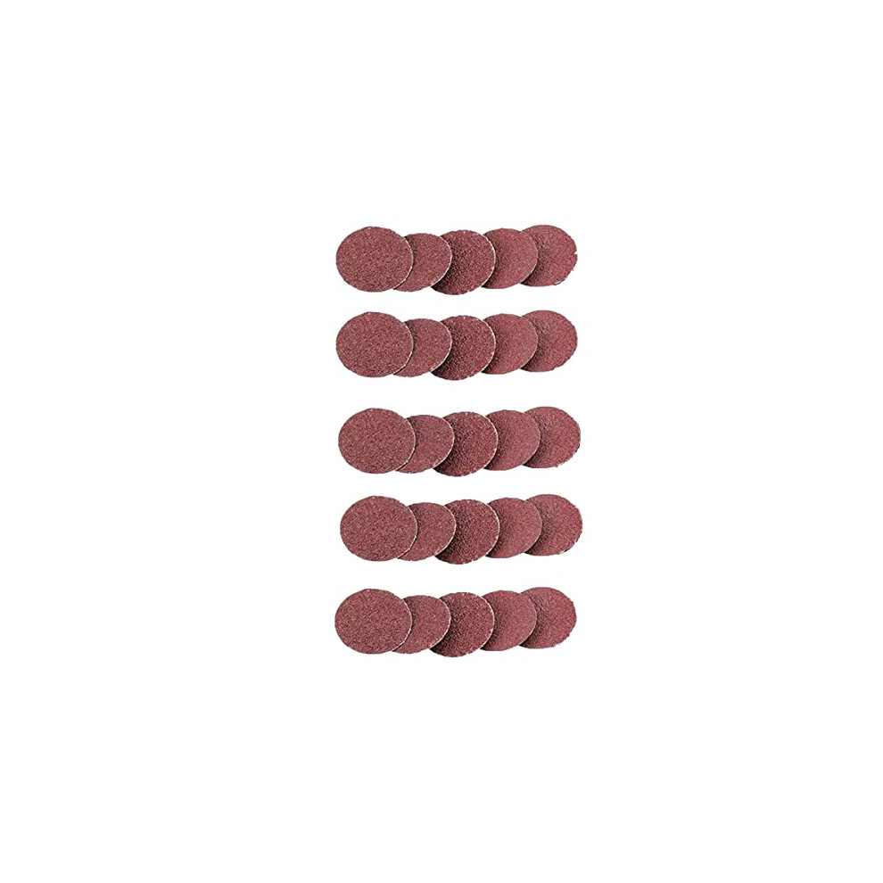 25pcs 50mm Drill Sandpaper Rotary Sanding Disc 2 inch Sanding Discs Quick Change Roller Lock Sandpaper Sheet 24 Grit