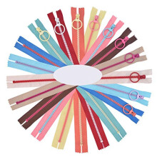 Coloured Zipper, Resin Zippers, 20 Pieces, 30 cm, Assorted Colours, Zippers for Tailors, Sewing, Crafts, Bags, Clothing