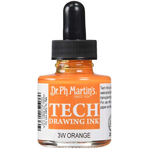 TECH Drawing Ink, 1.0 oz, Orange (3W)