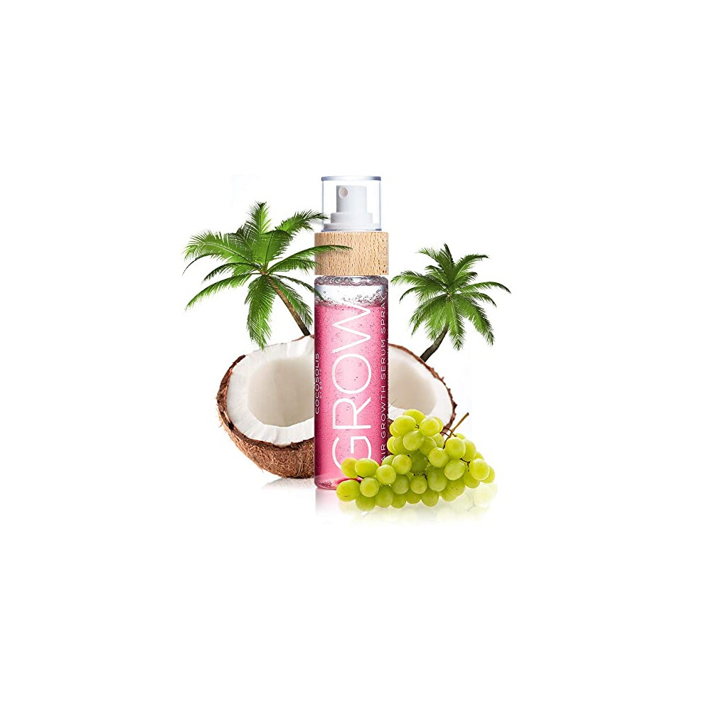 Cocosolis Light Grow Hair Growth Serum Spray - Hair Oil For Thick, Strong & Shiny Hair - Hair Treatment Hair Serum For All Hair Types - Hair Growth Serum With