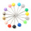 750 PCS Round Assorted 14 Colors Map Tacks 1/8 Inch Map Push Pins 4