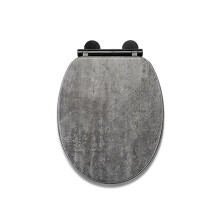 WL602131H Kirkstone Cumbrian Slate Effect Flexi-Fix Toilet Seat, Soft Close, Quick Release