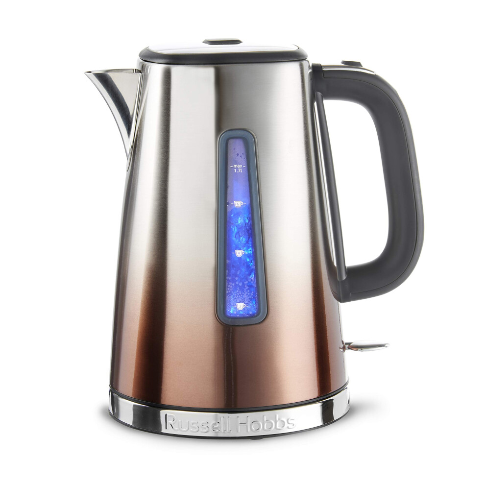 Eclipse Stainless Steel & Copper Sunset Ombre 1.7L Electric Cordless Kettle (Quiet & Fast Boil 3KW, Removable washable anti-scale filter, Easy push