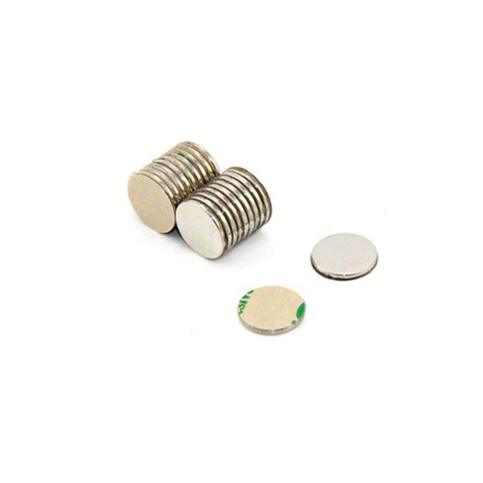 Magnetastico | 20 Pcs Self-Adhesive Neodymium Magnets N52 Disc 10X1 Mm | Strong Adhesive Magnets With Branded Adhesive Tape | N52 Magnets With