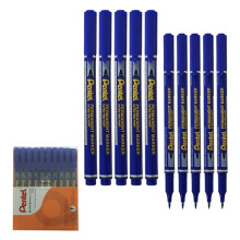 NF450 Pen-Style Permanent Marker Pens, Extra Fine Tip, BLUE, Pack of 10, Write-4-All CD/DVD Markers, Waterproof Fadeproof Ink, Quick Dry