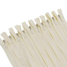 20Inch 40Pcs Invisible Zippers Nylon Coil Zipper for DIY Craft Tailor Sewing Crafts Accessories (Beige)