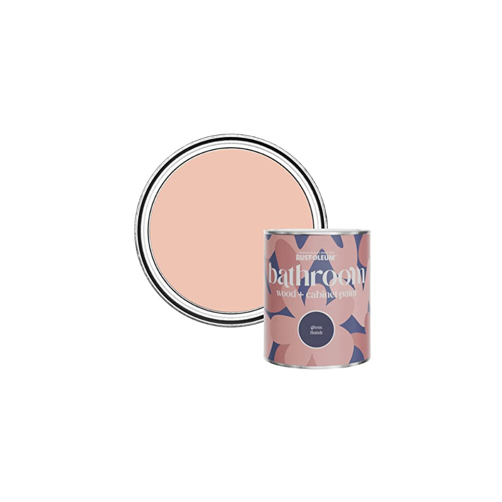 Rust-Oleum Moisture Resistant Bathroom Wood And Cabinet Paint In Gloss Finish - 750Ml Pink/Coral