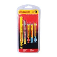 Multi-Purpose Cutting Jigsaw Blades Kit - 5 Pieces BU2 Unified Shank Bi-Metal Straight Cuts Saw Blade Set for Wood Metal and Plastic - Compatible With