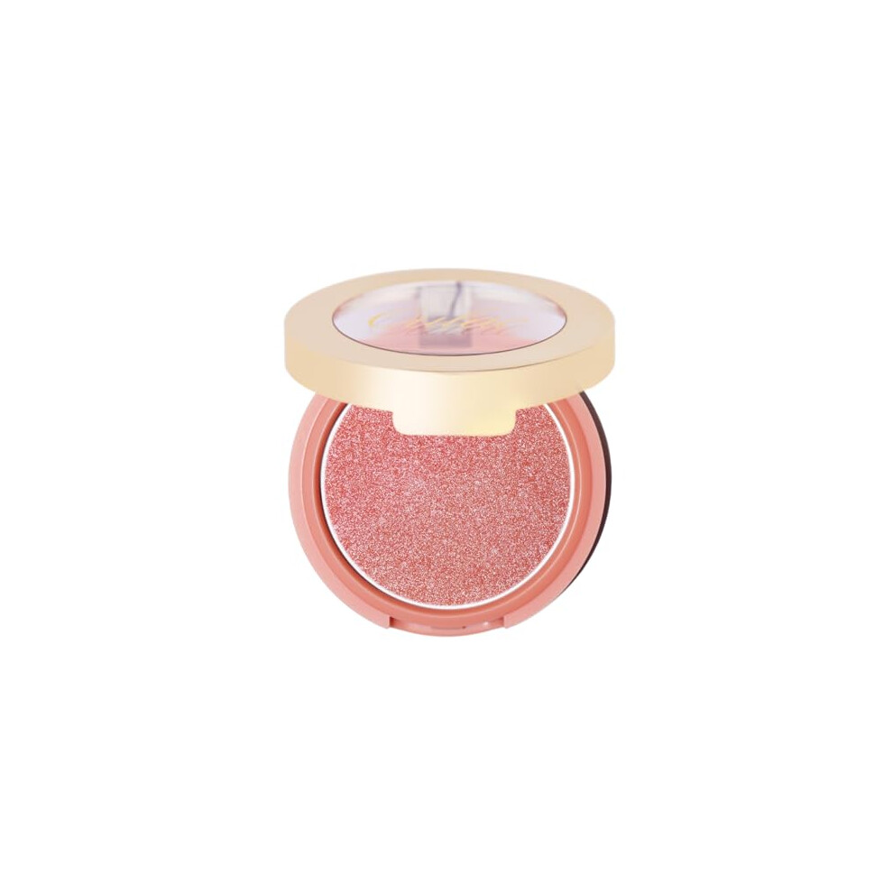 Oulac Pink Luminous Blusher For Cheek Women| Sliver Refletive Glow Highlighter Blushers|Blendable Blusher|Natural Stunning Look|Makeup Vegan Cruelty