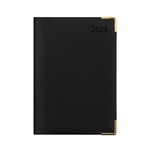 Connoisseur A5 week to view 2023 diary - black, 23-TC3XBK